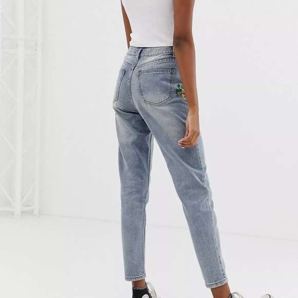 New Brave Soul Jeans with Floral Embroidery detail - Picture 3 of 9